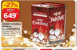 Auchan ÜVEGPOHARAS ÜNNEPI ILLATGYERTYA ajánlat