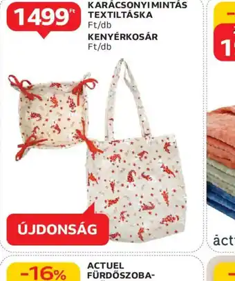Auchan KARÁCSONYI MINTÁS TEXTILTÁSKA ajánlat