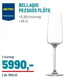 Metro Metro Professional Bellagio pezsgős flőte ajánlat