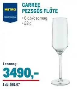 Metro Metro Professional Carree pezsgős flőte ajánlat