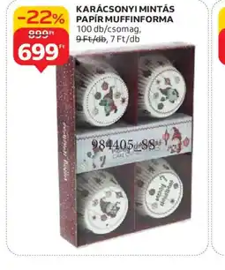 Auchan KARÁCSONYI MINTÁS PAPÍR MUFFINFORMA ajánlat