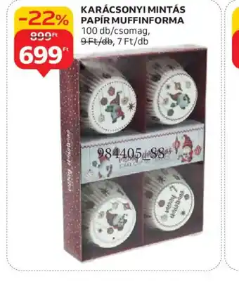 Auchan KARÁCSONYI MINTÁS PAPÍR MUFFINFORMA ajánlat