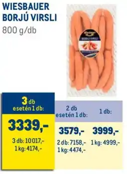 Metro Wiesbauer Borjú virsli ajánlat