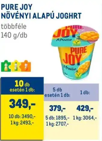 Metro Pure Joy Növényi alapú joghrt ajánlat