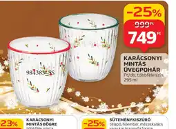 Auchan KARÁCSONYI MINTÁS ÜVEGPOHÁR ajánlat
