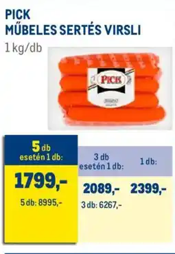 Metro Pick Műbeles sertés virsli ajánlat