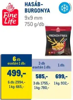 Metro Fine Life Hasábburgonya ajánlat