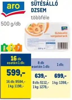 Metro Aro Sütésálló dzsem ajánlat