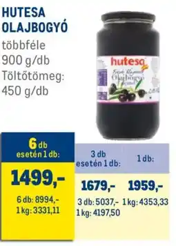 Metro Hutesa olajbogyó ajánlat