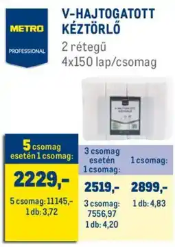 Metro Metro Professional V-Hajtogatott kéztörlő ajánlat