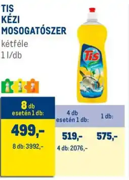 Metro Tis kézi mosogatószer ajánlat
