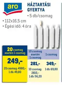 Metro Aro Háztartási gyertya ajánlat