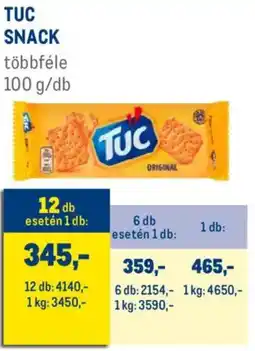 Metro Tuc Snack ajánlat