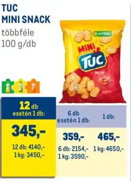 Metro Tuc Mini snack ajánlat