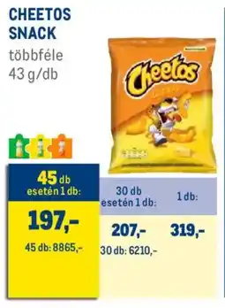 Metro Cheetos snack ajánlat