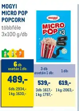 Metro Mogyi Micro Pop popcorn ajánlat