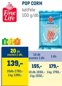 Metro Fine Life Pop Corn ajánlat