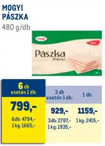 Metro Mogyi Pászka ajánlat