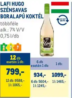 Metro Lafi Hugo Szénsavas boralapú koktél ajánlat