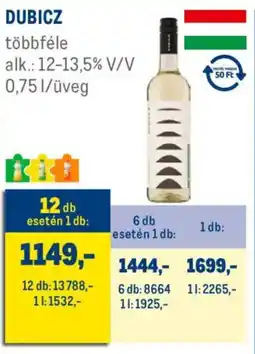 Metro Dubicz ajánlat