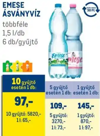 Metro Emese ásványvíz ajánlat