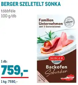Metro Berger szeletelt sonka ajánlat