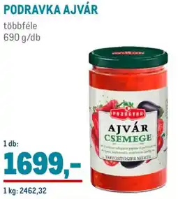 Metro Podravka ajvár ajánlat