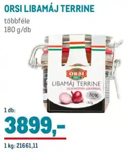 Metro Orsi Libamáj terrine ajánlat