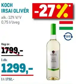 Metro Koch Irsai Olivér ajánlat