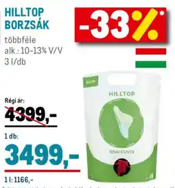 Metro Hilltop Borzsák ajánlat