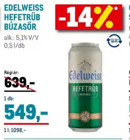 Metro Edelweiss Hefetrüb búzasör ajánlat