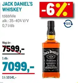 Metro Jack Daniel's whiskey ajánlat