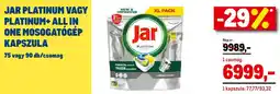 Metro Jar Platinum, Platinum+ All in One mosogatógép kapszula ajánlat