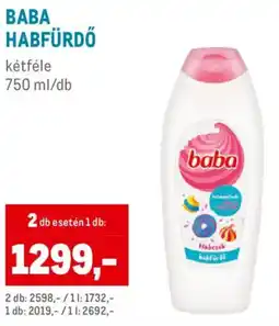 Metro Baba habfürdő ajánlat