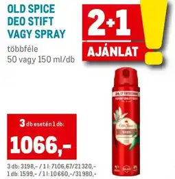 Metro Old Spice Deo stift, spray ajánlat