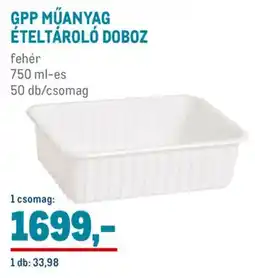 Metro GPP Műanyag ételtároló doboz ajánlat