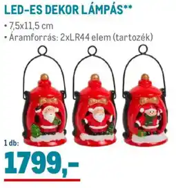Metro LED-es dekor lámpás ajánlat