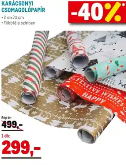Metro Karácsonyi csomagolópapír ajánlat