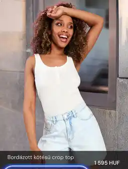 Sinsay Bordázott kötésű crop top ajánlat