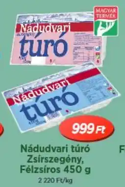 Real Nádudvari túró Zsírszegény, Félzsíros ajánlat