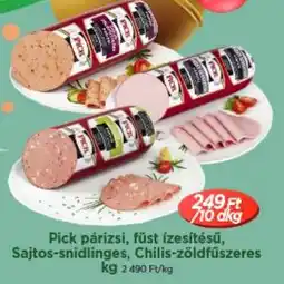 Real Pick párizsi, füst ízesítésű, Sajtos-snidlinges, Chilis-zöldfűszeres ajánlat