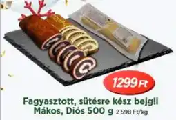 Real Fagyasztott, sütésre kész bejgli Mákos, Diós ajánlat