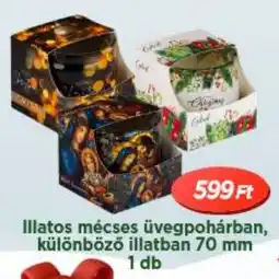 Real Illatos mécses üvegpohárban, különböző illatban ajánlat