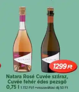 Real Natara Rosé Cuvée száraz, Cuvée fehér édes pezsgő ajánlat