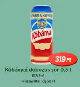Real Kőbányai dobozos sör ajánlat