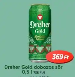 Real Dreher Gold dobozos sör ajánlat