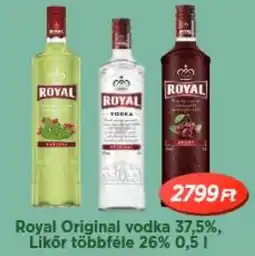 Real Royal Original vodka 37,5%, Likör ajánlat