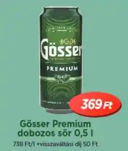 Real Gösser Premium dobozos sör ajánlat