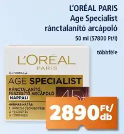 Goods Market L'ORÉAL PARIS Age Specialist ránctalanító arcápoló ajánlat