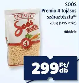 Goods Market SOÓS Premio 4 tojásos száraztészta ajánlat